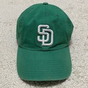 San Diego Padres Green Dye 47 Brand Clean Up Strapback VGC Cotton